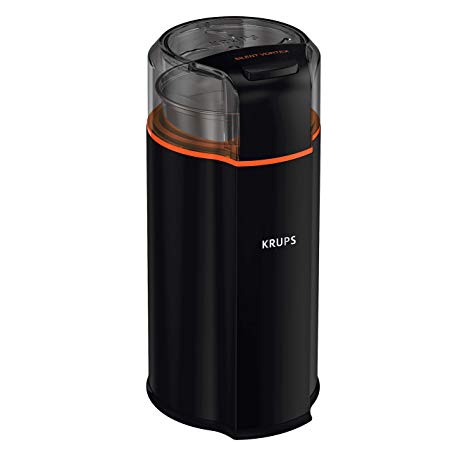 Krups GX332850 Silent Vortex Electric Grinder for Spice,Dry Herbs and Coffee, 12-Cups, Black