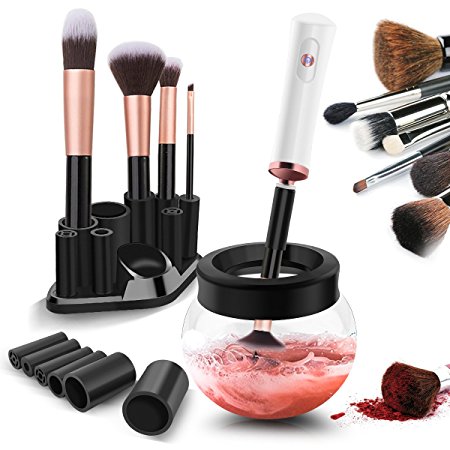 Makeup Brush Cleaner and Dryer Machine, Portable Electronic Automatic Brushes Cleaner, Cleans & Dries Makeup Brushes in Seconds, Suit for All size Makeup Brushes（2018 New Version）