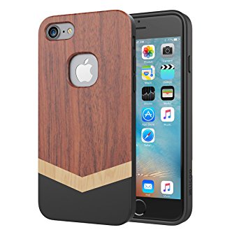 iPhone 7 Case, Slicoo Nature V Series iPhone 7 Wood Case for Apple iPhone 7 - Lifetime Warranty