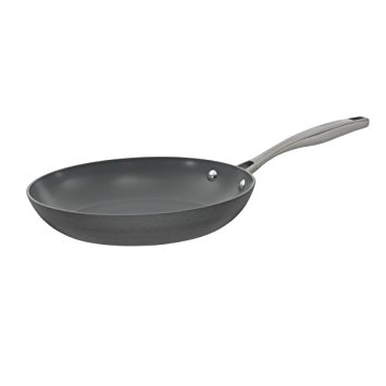 Bialetti Ceramic Pro Hard Anodized Nonstick Saute Pan, 10", Gray