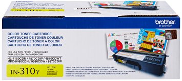 Brother TN310Y Yellow Toner Cartridge for Brother Laser Printer Toner - Retail Packaging