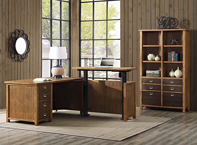 Martin Furniture IMHE664RE-Kit L-Desk, Brown