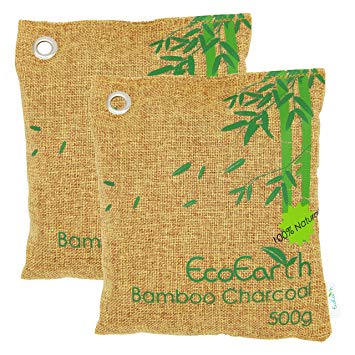 EcoEarth Nature Fresh air Purifier Bags (Premium Tier) (2 Pack 2x500g), Charcoal deodorize Bamboo, naturefresh Set, Activated Bamboo Charcoal air Purifying Bag for Home, CAR, Shoes, Closet, Kitchen