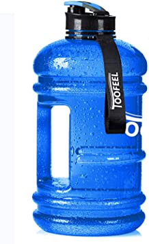TOOFEEL Large Sports 2.2L Water Jug Big Reusable Water Bottle 75oz Half Gallon Hydro Container Canteen BPA Free Leak-Proof for Gym Fitness Athletic