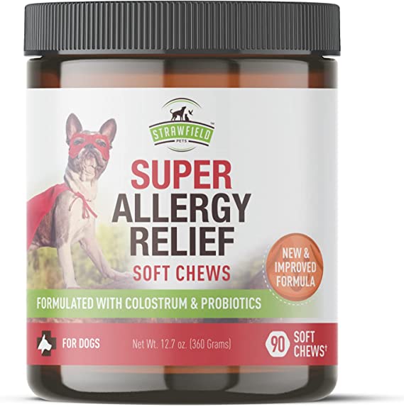 Allergy Relief Dog Treats - Wild Alaskan Salmon Oil   Probiotics   Omega 3 - Grain Free Soft Chews - Itchy Skin Relief - Seasonal Allergies - Anti-Itch & Hot Spots - Immune Supplement - Soft Chews