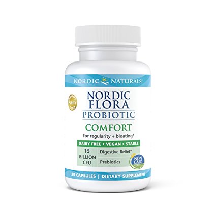 Nordic Naturals Flora Probiotic Comfort - Probiotic for Intestinal Health, For Those With Digestive Issues, 30 Soft Gels