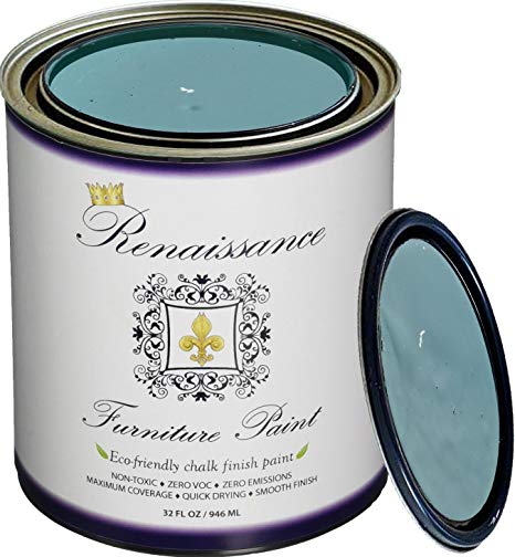 Renaissance Chalk Furniture & Cabinet Paint Qt - Non Toxic, Eco-Friendly, Superior Coverage - Robin's Egg (32oz)