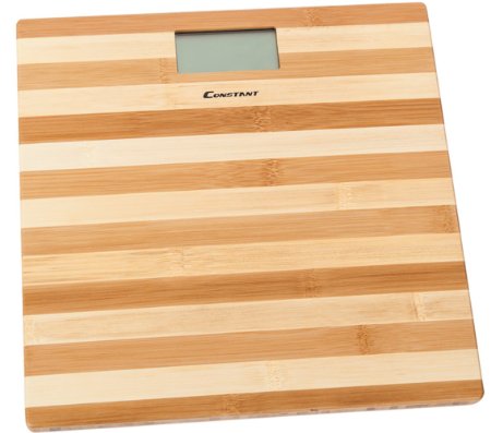 Constant Wood Textured Two Toned Weighing Scale with Digital Display
