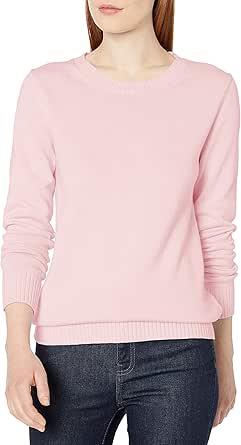 Amazon Essentials Women's 100% Cotton Crewneck Sweater (Available in Plus Size)