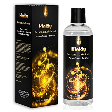 Kinkly Personal Lubricant Water-Based Formula Lube for Men and Women(10 Fl Oz Bottle)