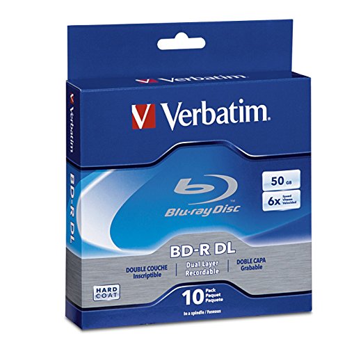 Verbatim BD-R DL 50GB 6X with Branded Surface - 10pk Spindle Box 97335