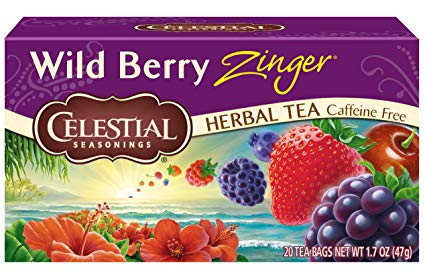 Celestial Seasonings Herbal Tea, Wild Berry Zinger, 20 Count