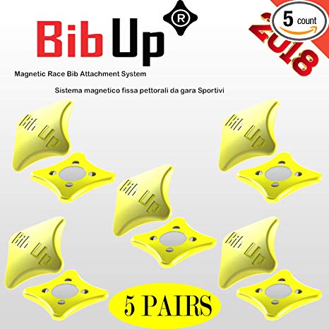 BIBUP 3.0 Magnetic RaceBib Fixing System 5 Couples !!!