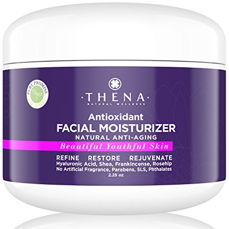 Facial Moisturizer With Hyaluronic Acid, Vitamin C, Vitamin E For Women & Men, Best Anti Wrinkle Moisturizing Cream For Face, Eyes & Neck, Advanced Organic & Natural Anti Aging Skin Care