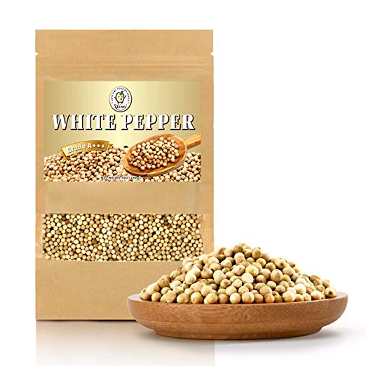 Yimi White Peppercorns, Whole White Pepper Grade AAA  Spices Perfect for Grinder 5 Oz, Holiday Gift