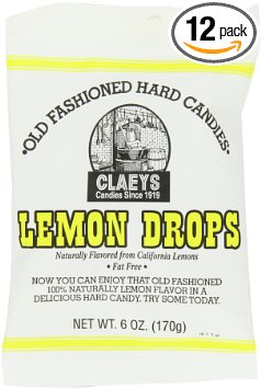 Claey's Lemon Drops, 6-Ounce Packages (Pack of 12)