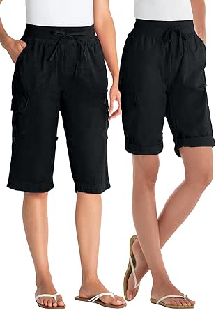 Woman Within Women's Plus Size Convertible Length Cargo Short