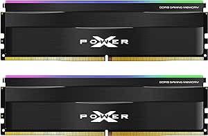 Silicon Power DDR5 64GB (2x32GB) Zenith RGB 6000MT/s (PC5-48000) 288-pin CL30 1.35V UDIMM Desktop Memory Module RAM SP064GXLWU60AFDF Black