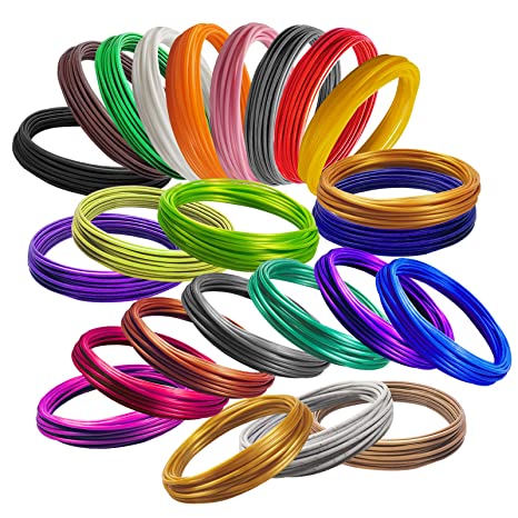 OVERTURE 3D Pen PLA Filament Refills with Matte PLA and Silk PLA, 24 Colors, Each Color 10 Feet, Total 240 feet, 1.75mm,Smooth Printing Refills for Art and Kids, for 3D Pens and 3D Printers