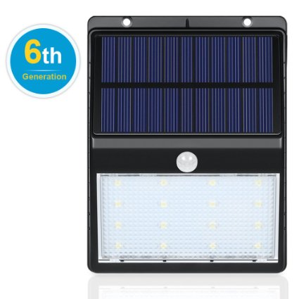 CREATVIE DESIGN® Solar Lights, Solar Motion Sensor Light 16 LED, Outdoor Waterproof Security Wall Light, Wireless Detector for Garden/Pathway/Porch/Yard/Street/Patio with Auto On/Off