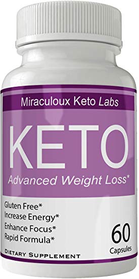 Miraculoux Keto Pills Advance Weight Loss Supplement, Appetite Suppressant with Ultra Advanced Natural Ketogenic Capsules, 800 mg Fast Formula with BHB Salts Ketone Diet Boost Metabolism and Focus