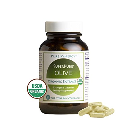 Pure Synergy Organic SuperPure Olive Extract (60 capsules) w/Oleuropein & Hydroxytyrosol