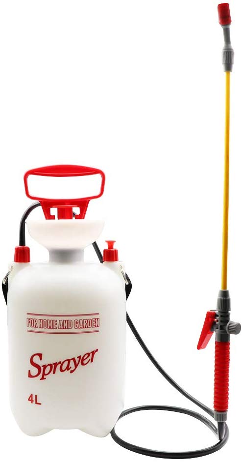 Flesser Pump Pressure Sprayer 1.1-Gallon Pressure Sprayer with Shoulder Strap for Herbicides,Fertilizers,Mild Cleaning Solutions and Bleach (1.1 Gallon)