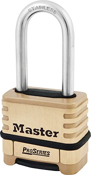 Master Lock 1175LHSS ProSeries Set Your Own Combination Lock, 2-1/4" Wide, Brass