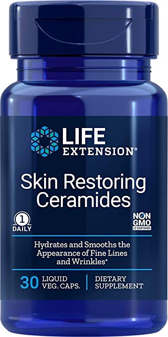 Life Extension Skin Restoring Ceramides, 30 Liquid Vegetarian Capsules