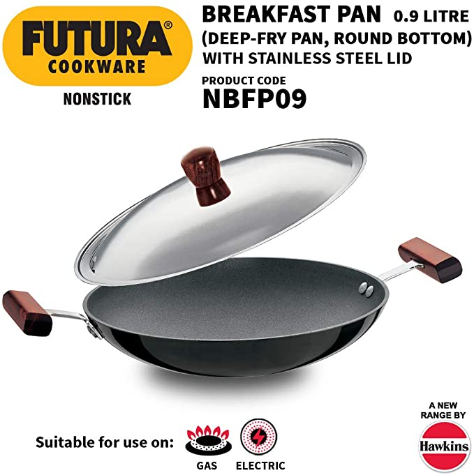 Futura Non-Stick Appachatty Breakfast Pan with Stainless Steel Lid