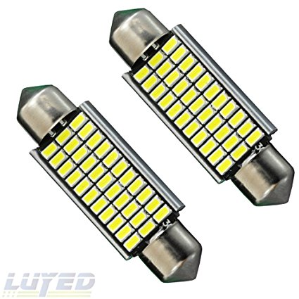 LUYED 2 X 330 Lumens Super Bright 3014 33-EX Chipsets Error Free 569 578 211-2 212-2 LED Bulbs Used For Dome light,Xenon White