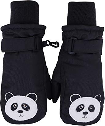 SimpliKids Children's Winter Thinsulate Insulated Waterproof Ski Mittens,Animal