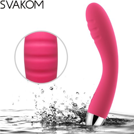 SVAKOM Waterproof G Spot Vibrator Neck Massager Sex Toys Betty with Threaded Head Design (Plum Red)