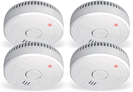 ELRO FS1801 Smoke Alarm 4-Pack - Conforms to EN14604, White, Pack of 4