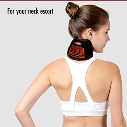 Far Infrared Therapy Heating Cervical Bandage for Officers, Drivers & Computer Users Spondylosis Pain Relief Chargeable Heated Neck Pad Non-Scented