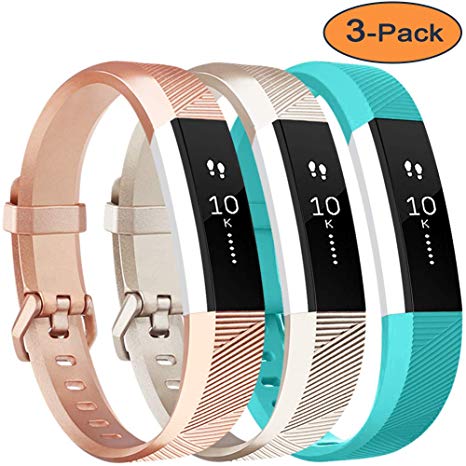 Vancle For Fitbit Alta HR Bands and Fitbit Alta Bands (3 PACK), Newest Sport Replacement Wristbands with Secure Metal Buckle for Fitbit Alta HR/Fitbit Alta