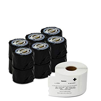 Dymo Compatible 30324-2-1/8" x 2-3/4" Veterinary Diskette Media Labels (12 Rolls - 400 Labels Per Roll)