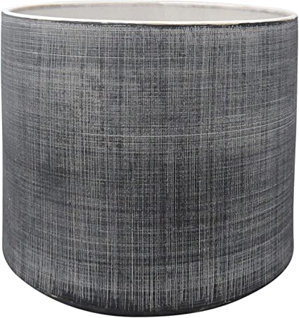 Amazon Brand – Rivet Rustic Textured Stoneware Indoor Planter Pot, 7.9"H, Dark Grey