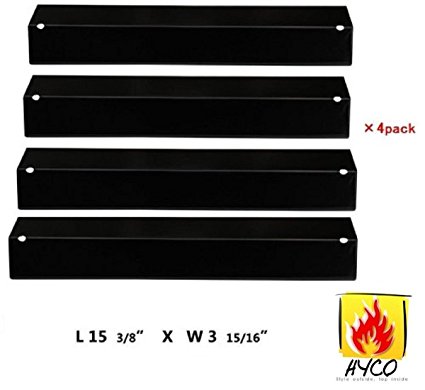Hyco Porcelain Steel Heat Plate for Aussie, Brinkmann, Uniflame, Charmglow, Grill King, Lowes Model Grills, hyJ231A (4-pack)
