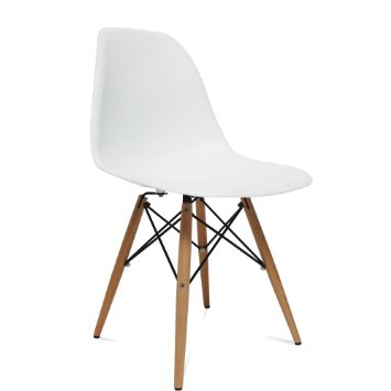Designer Modern Plastic Dining Side Chair WoodLeg Eiffel Base Set of 2