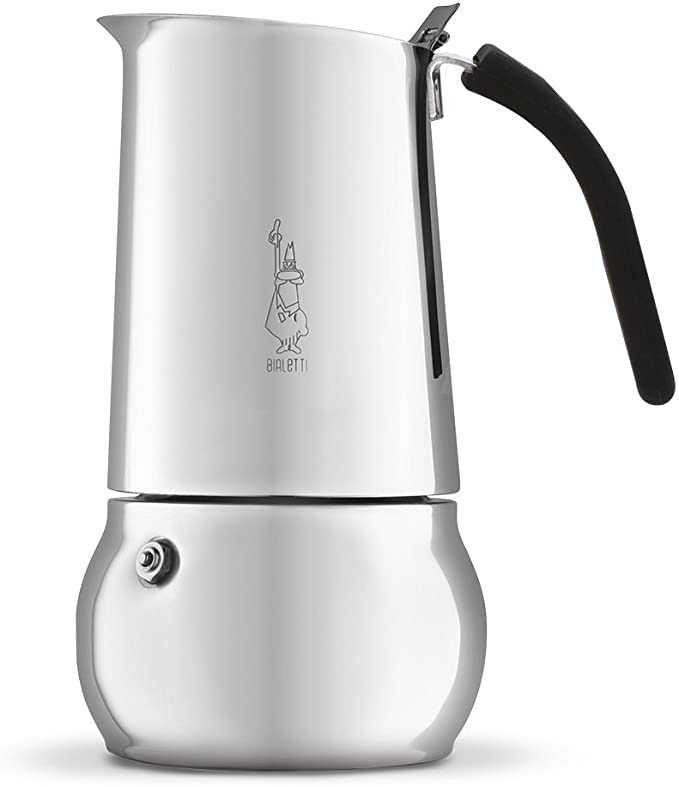 Bialetti 4885 Kitty Espresso Maker for 10 Cups, Aluminium, Silver