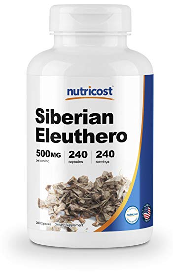 Nutricost Siberian Eleuthero 500mg, 240 Capsules - Eleutherococcus Senticosus - Gluten Free & Non-GMO