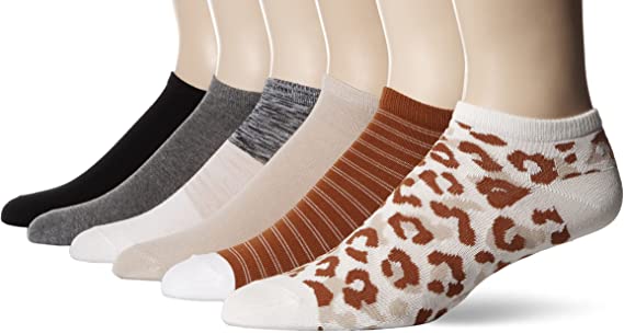 Amazon Essentials womens 6-Pack Casual Low-Cut Socks