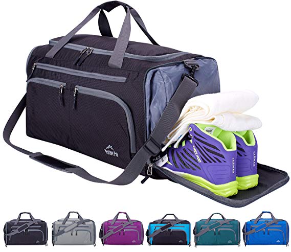 Venture Pal 20"/24" Packable Sports Gym Bag with Wet Pocket & Shoes Compartment Travel Duffel Bag for men and Women