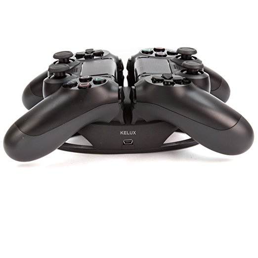 KELUX PS4 Dual Controller Charging Dock with Main Charger (Playstation 4)