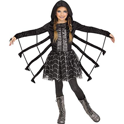 Fun World Sparkling Spider Girls Halloween Costume