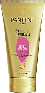 Pantene Pro-V Balsamo, 3 Minute Miracle adatti per Capelli Ricci, Crespi e Ribelli, Nutre senza appesantire 150ml