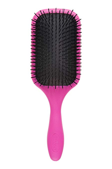 Denman D90L Hair Detangler Brush for Men & Women - 9-Row Hair Styling Professional Detangle Brush Tamer for Thick, Curly & Long Hair – Large – Pink