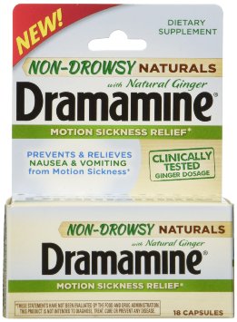 Dramamine Non-Drowsy Naturals with Natural Ginger 18 Count