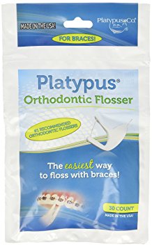 Platypus Ortho Flossers 30/Pack (2 30-packs = total 60 flossers)